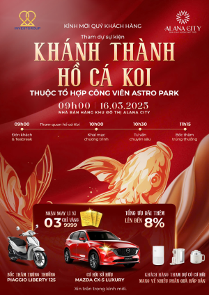 🔥 Lễ khánh thành hồ cá Koi – Thuộc tổ hợp công viên Astro Park Dự án Alana City Bình Dương🔥